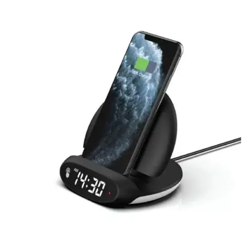 Mycandy 4-in-1 Wireless Charger with Alarm Clock, Phone Stand, Night Light & Fast Charging – Ultimate All-in-One Desk Organize