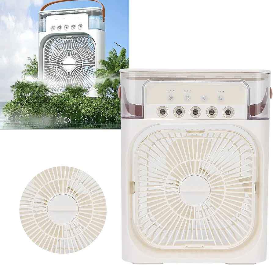 Mini Air Cooler Fan – 5-in-1 Portable Cooling, Humidifier & Aromatherapy Device